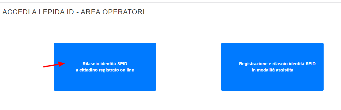 Rimuovi identità - step 1