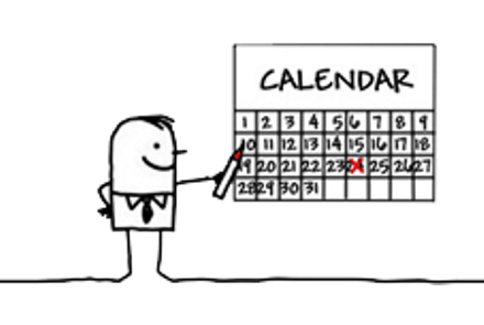 Operatore stilizzato con calendario